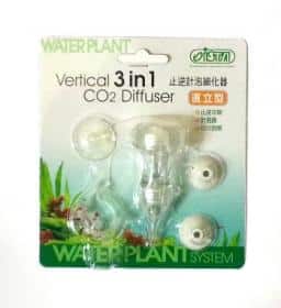 Ista – Vertical 3 in 1 CO2 Diffuser – diffusore-contabolle di co2 in acrilico con attacco a ventosa valvola di non ritorno e fermatubo
