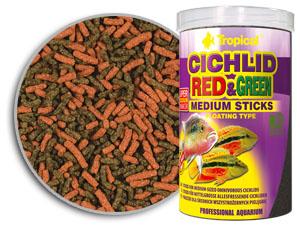 Tropical – Cichlid Red & Green Medium Sticks 250ml/90g