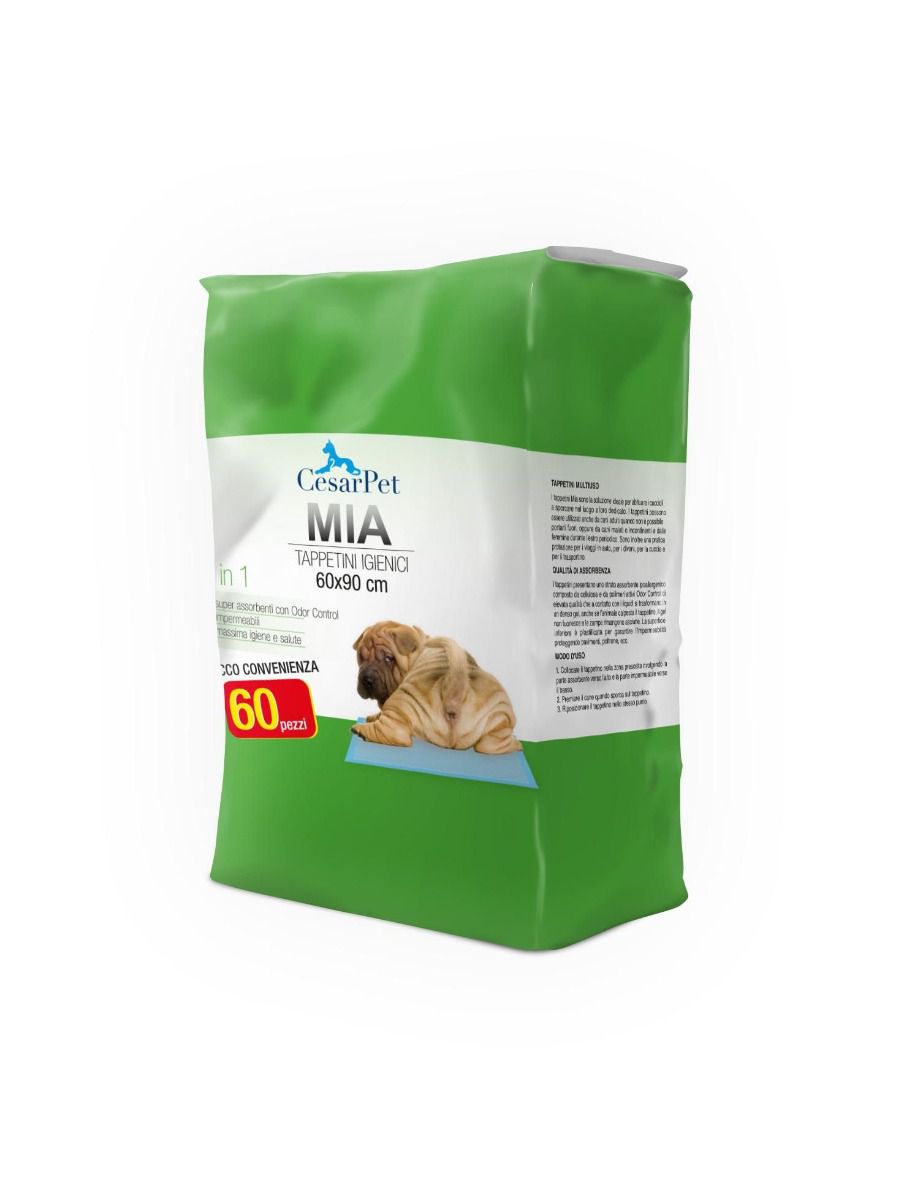 CesarPet Mia Tappetini Igienici 3in1 Cani 60x90 60pz