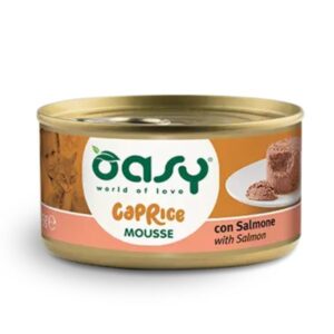 Oasy Wet Cat CAPRICE - Dadini con SALMONE E POLLO Lattina 85 gr (18pz)